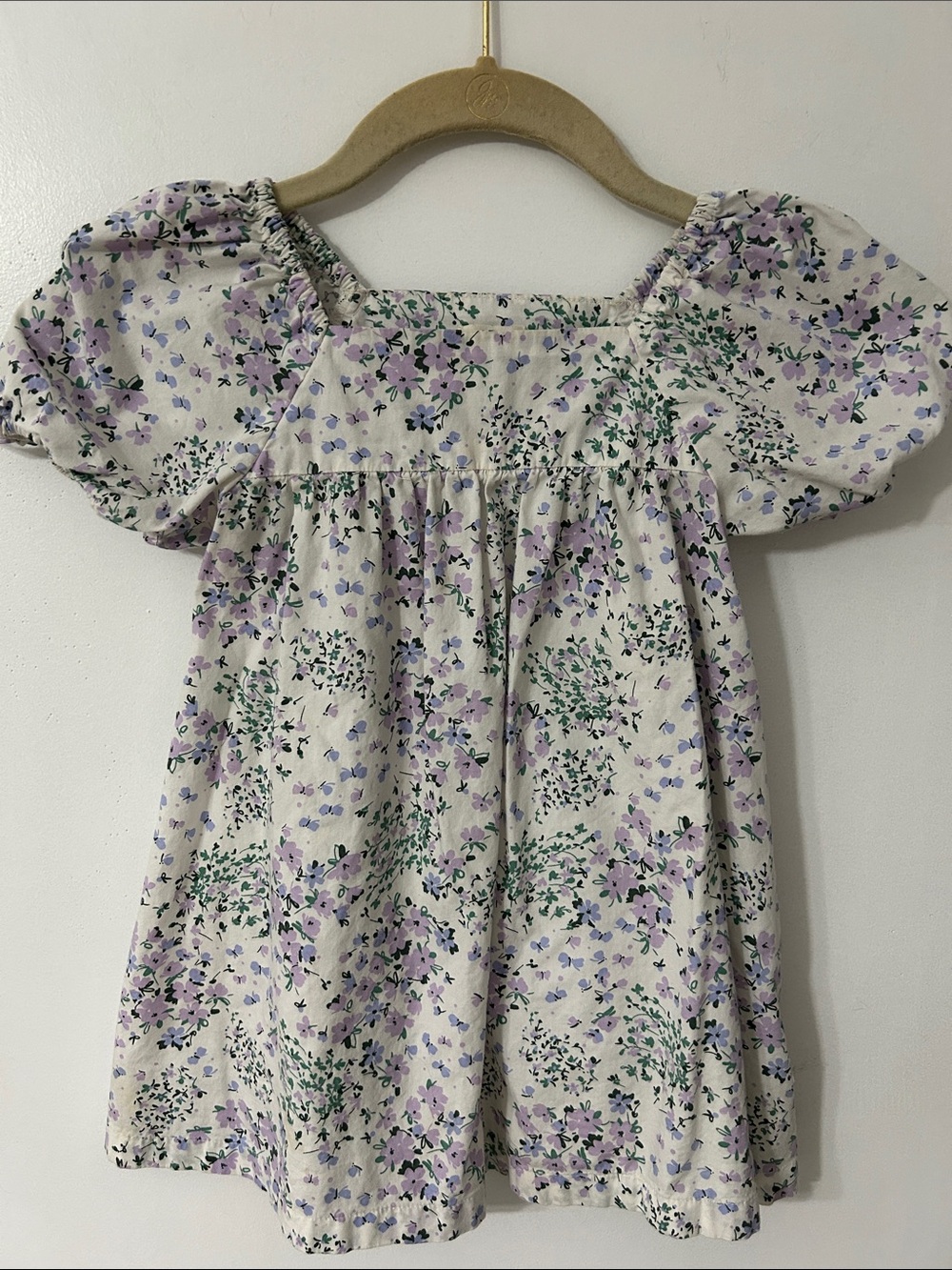 Crewcuts Girls Floral Puff-Sleeve Dress Size 3 Summer Playful Sweet Cottagecore